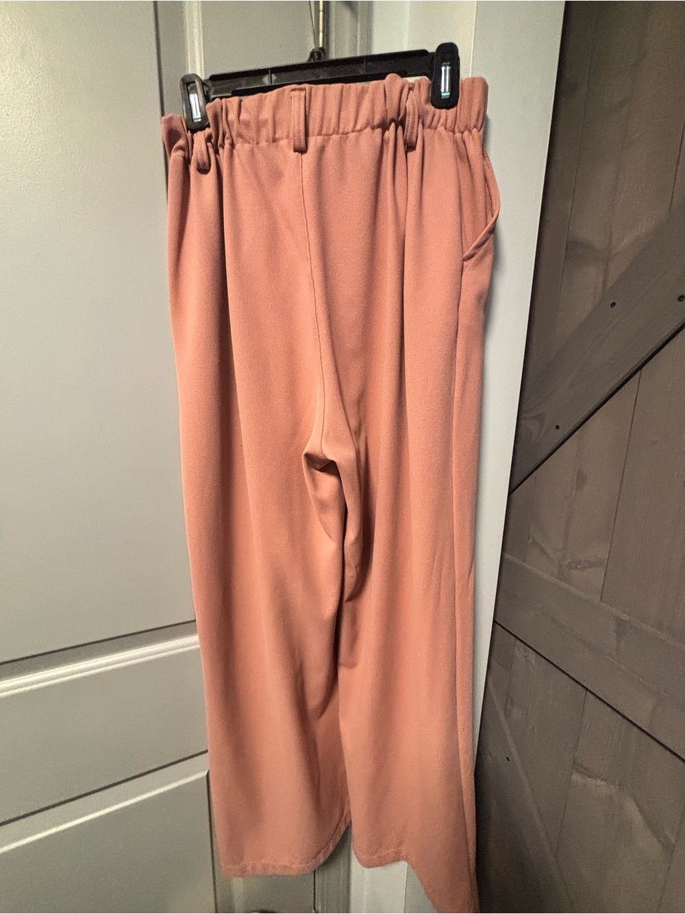HALARA Wide-Leg High-Rise Pants in Peach - Picture 4 of 4